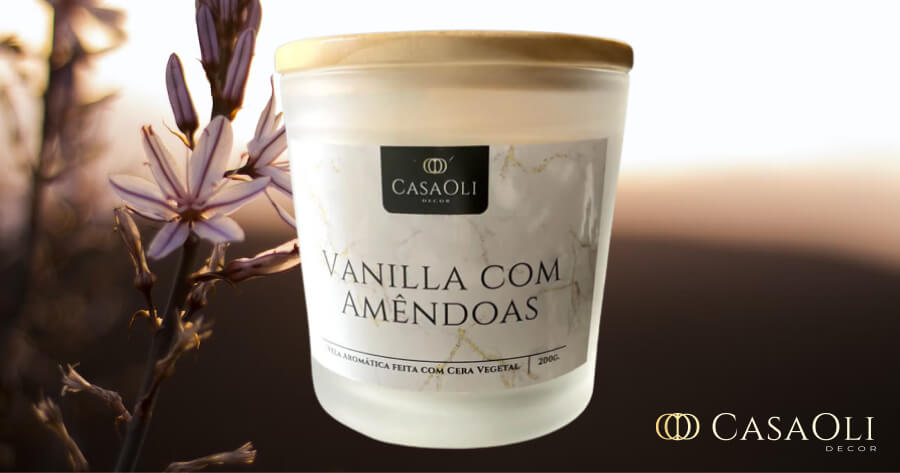 Blog 40 Vela no Pote Vanilla com Amêndoas Casa Oli Decor