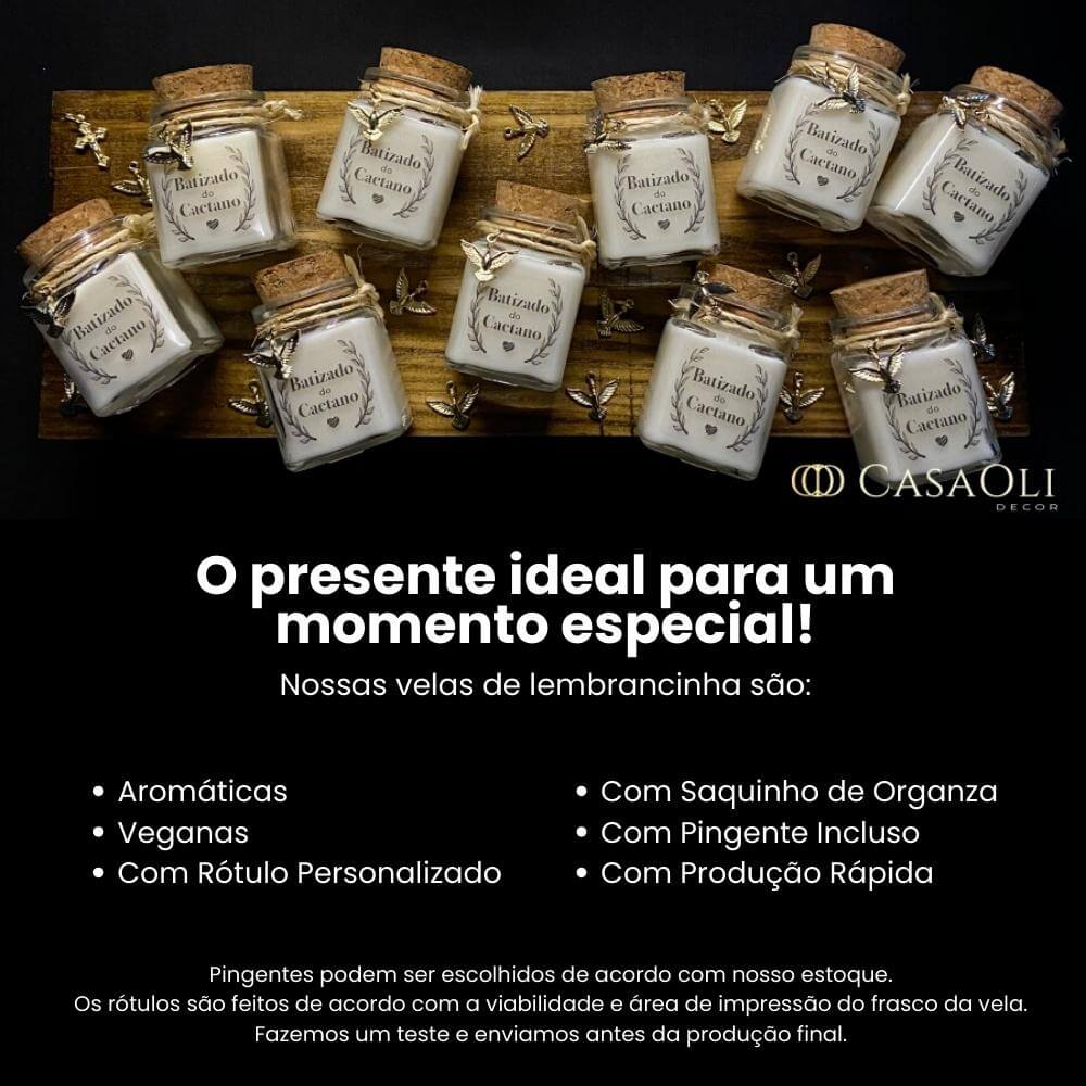Velas de Lembrancinha Personalizada 2 Velas de Lembrancinha Casa Oli Decor