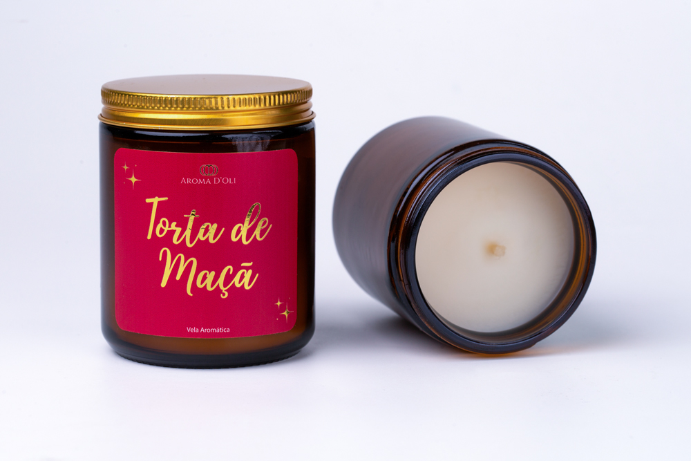 Vela Natalina no Pote - Torta de Maçã 2 Vela Natalina no Pote - Torta de Maçã - Imagem 2