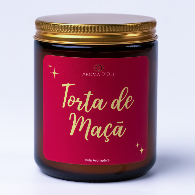 Vela Natalina no Pote - Torta de Maçã 1 Vela Natalina no Pote - Torta de Maçã